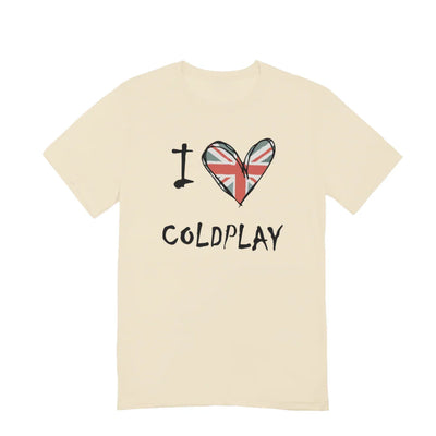 Camiseta Básica I Love Coldplay-PÉROLA 