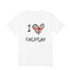 Camiseta Básica I Love Coldplay-BRANCO 