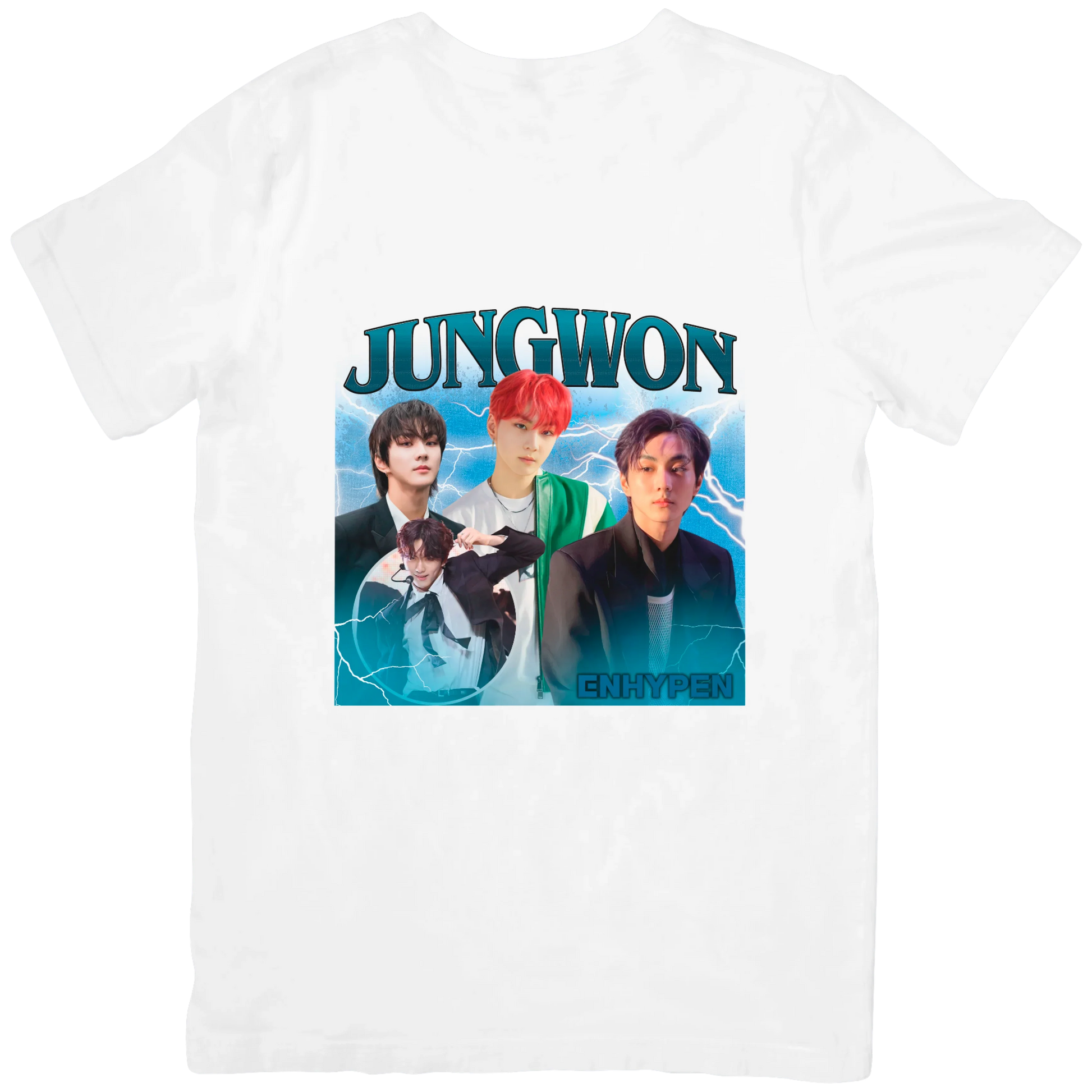 Camiseta Básica Enhypen Jungwon Graphic - branco