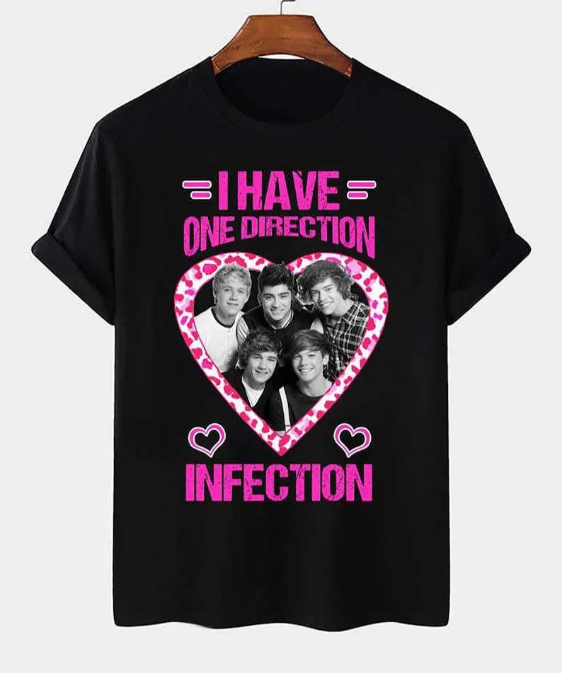 Camiseta Básica One Direction Infection-PRETO