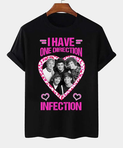 Camiseta Básica One Direction Infection-PRETO
