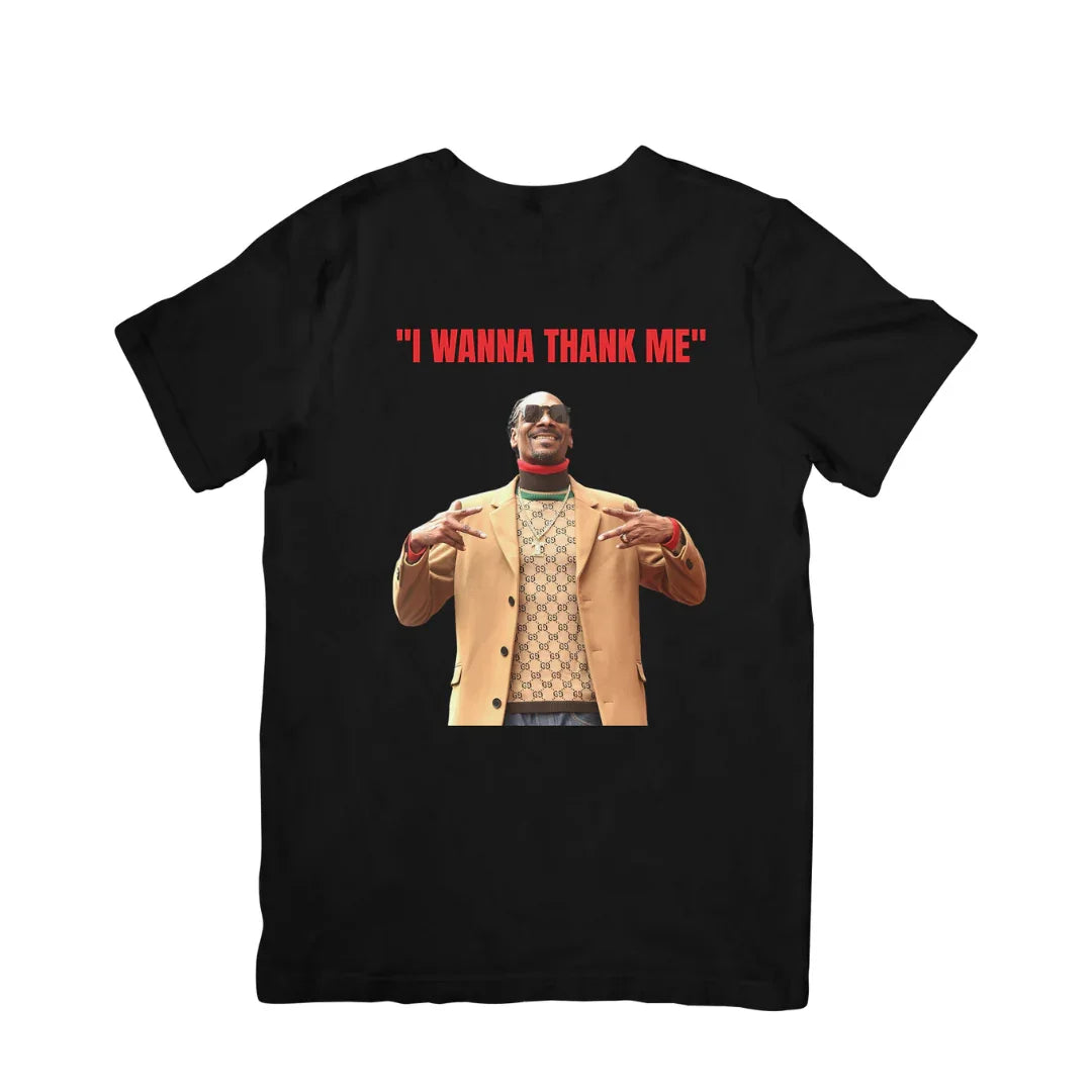 Camiseta Básica Snoop Dogg I Wanna Thank Me Preto