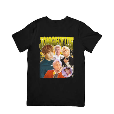 Camiseta Básica Shinee Jonghyun Graphic - preto