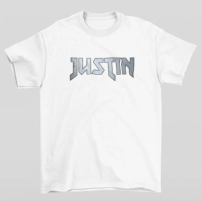 Camiseta Básica Justin Bieber Name Branco
