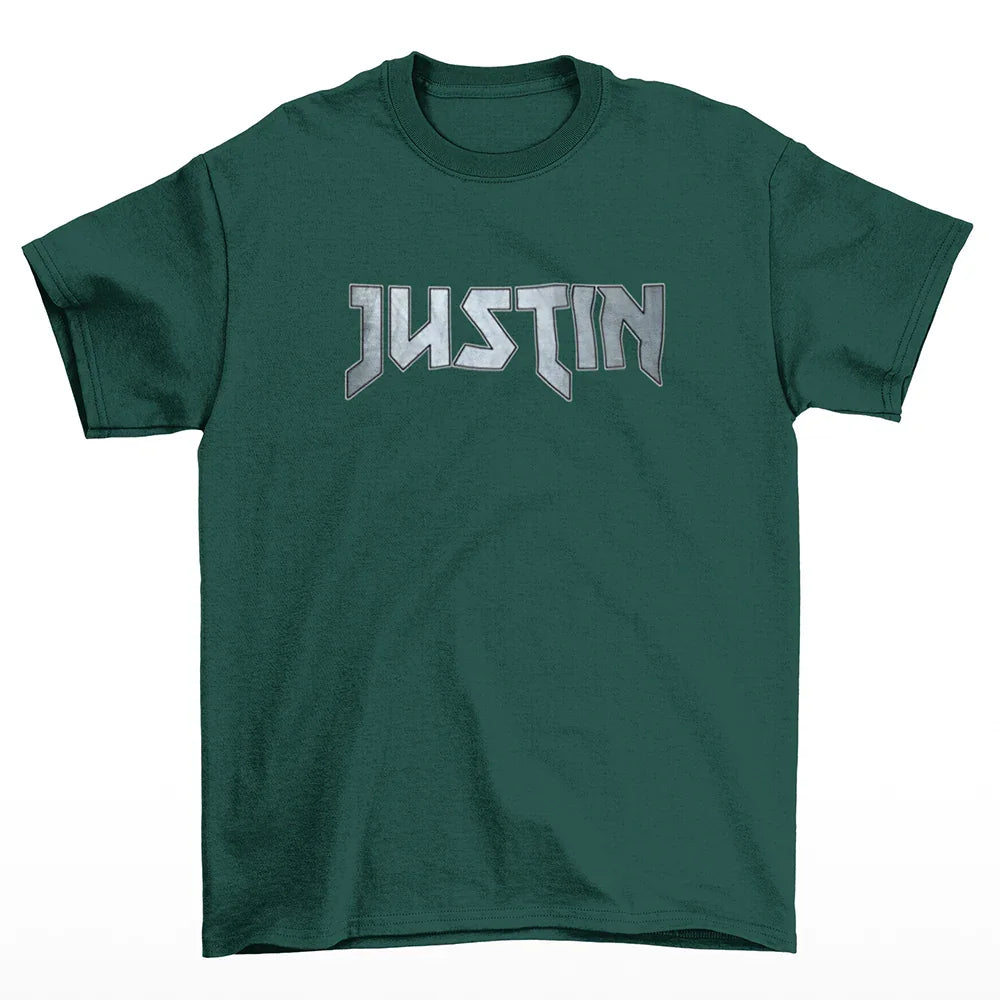 Camiseta Básica Justin Bieber Name Verde