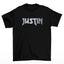 Camiseta Básica Justin Bieber Name Preto