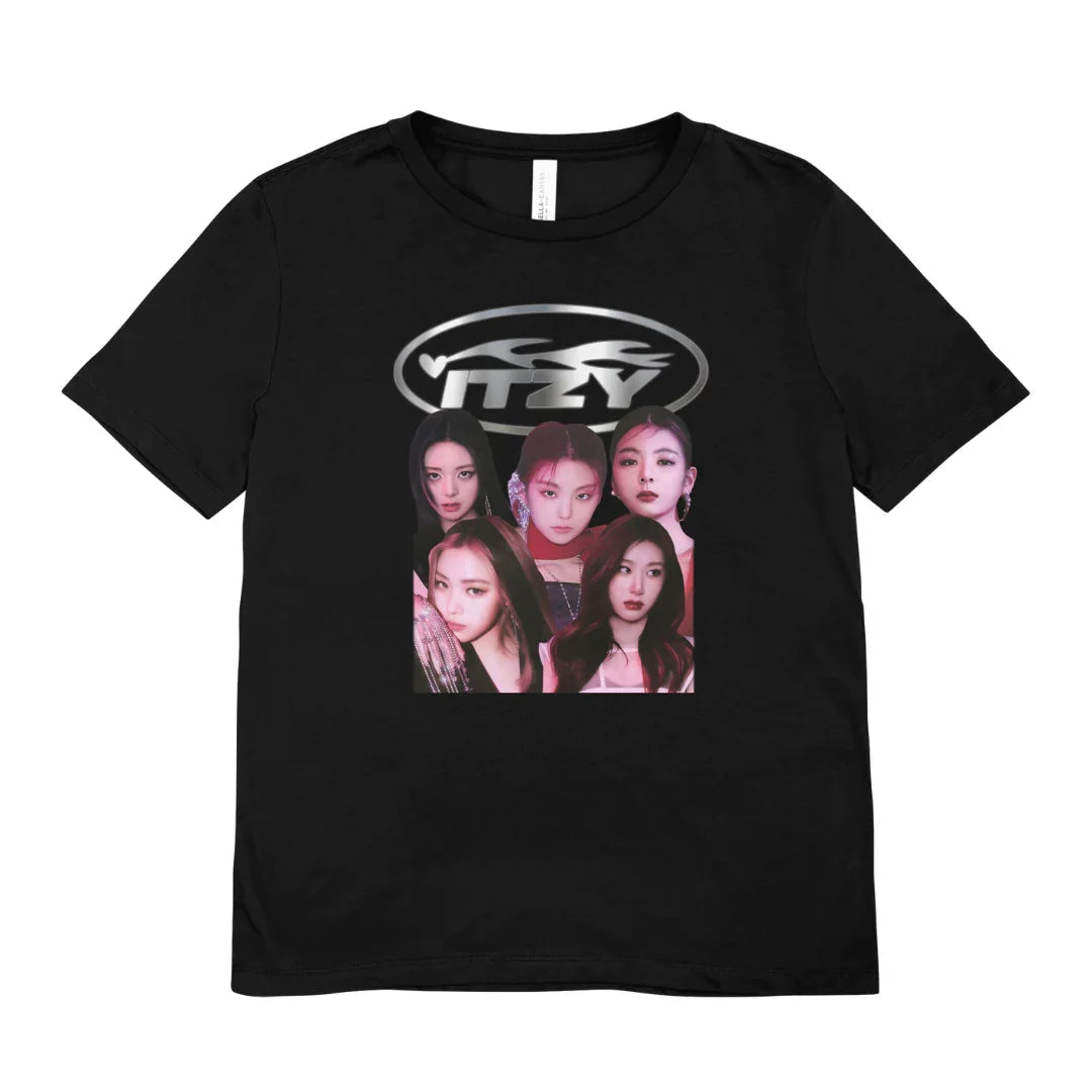 Camiseta Básica Itzy Kpop Music - preto