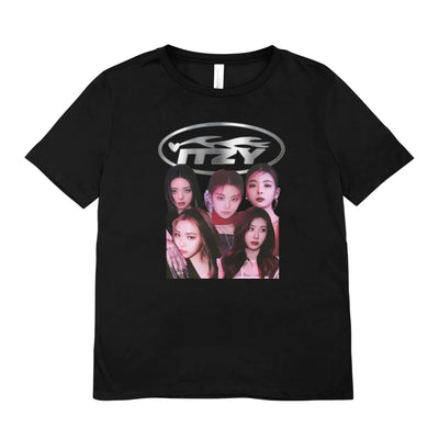 Camiseta Básica Itzy Kpop Music - preto