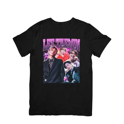 Camiseta Básica Shinee Lee Taemin Graphic - preto
