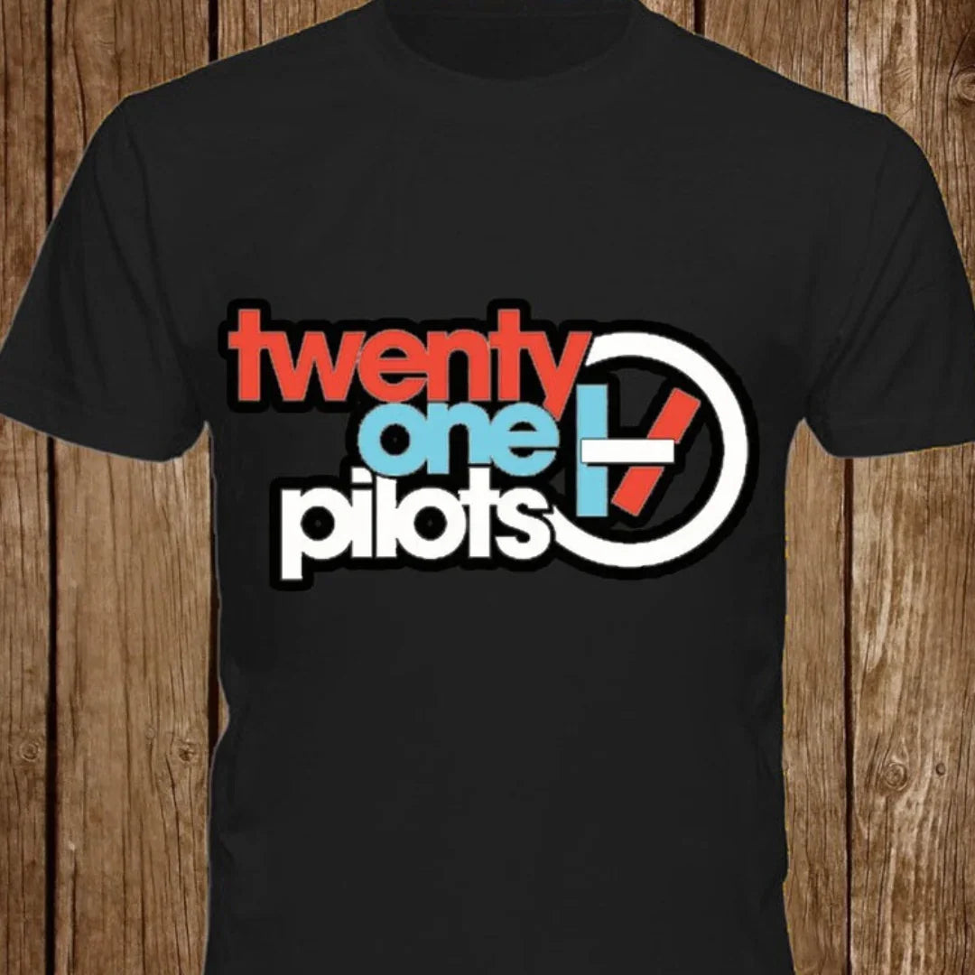 Camiseta Básica Twenty One Pilots Logo Preto