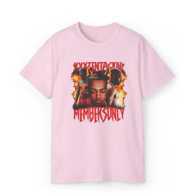 Camiseta Básica Xxxtentacion Members Only-ROSA BEBE