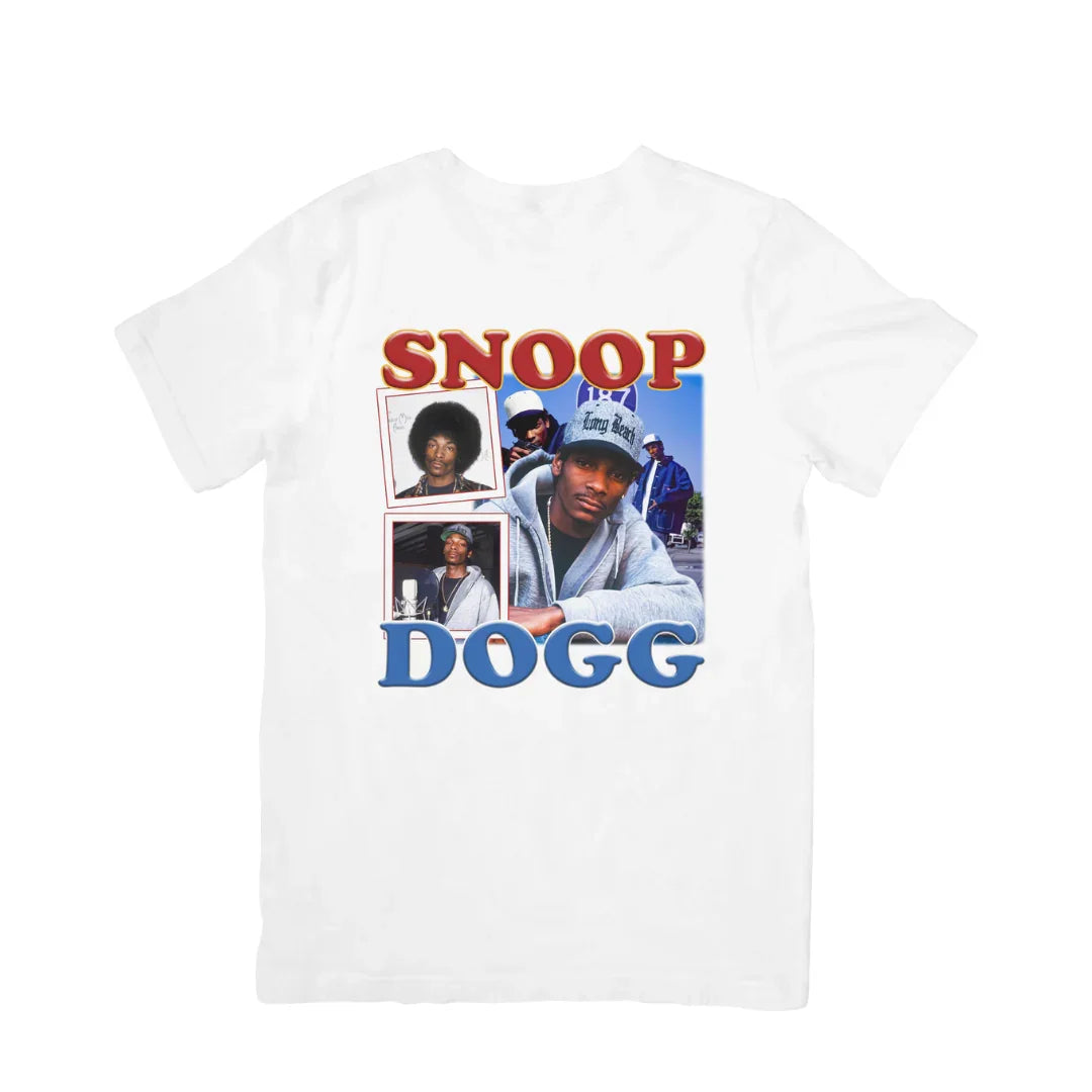 Camiseta Básica Snoop Dogg Merch 90's Branco