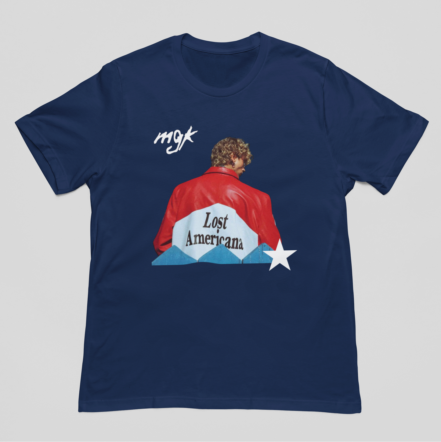 Camiseta Básica Machine Gun Kelly Lost Americana Photo