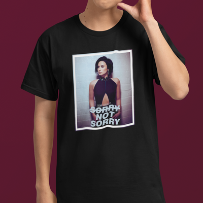 Camiseta Básica Demi Lovato Sorry Not Sorry Vintage