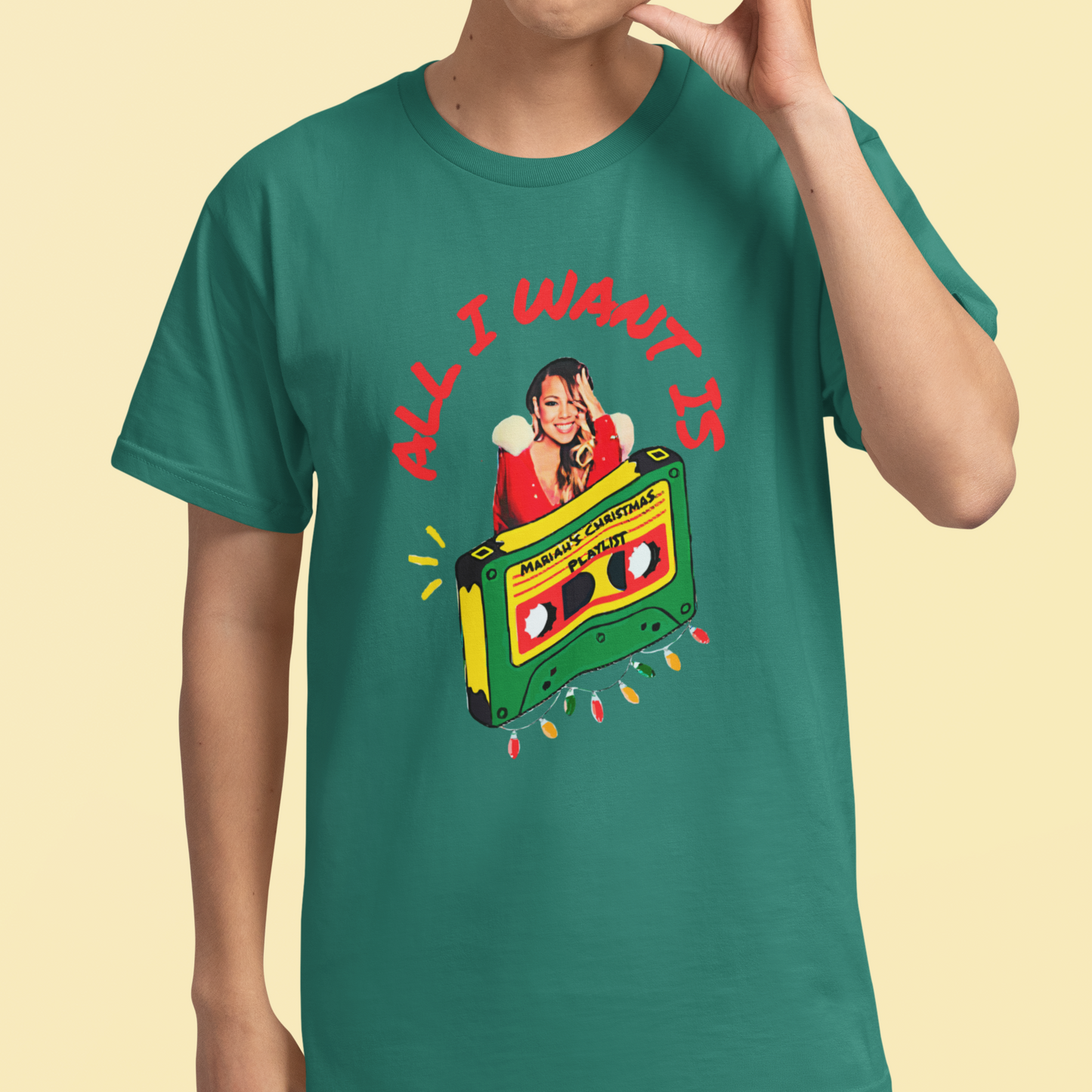 Camiseta Básica Christmas All I Want Is Mariah Carey