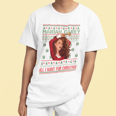 Camiseta Básica Christmas All I Want For Christmas Mariah Carey