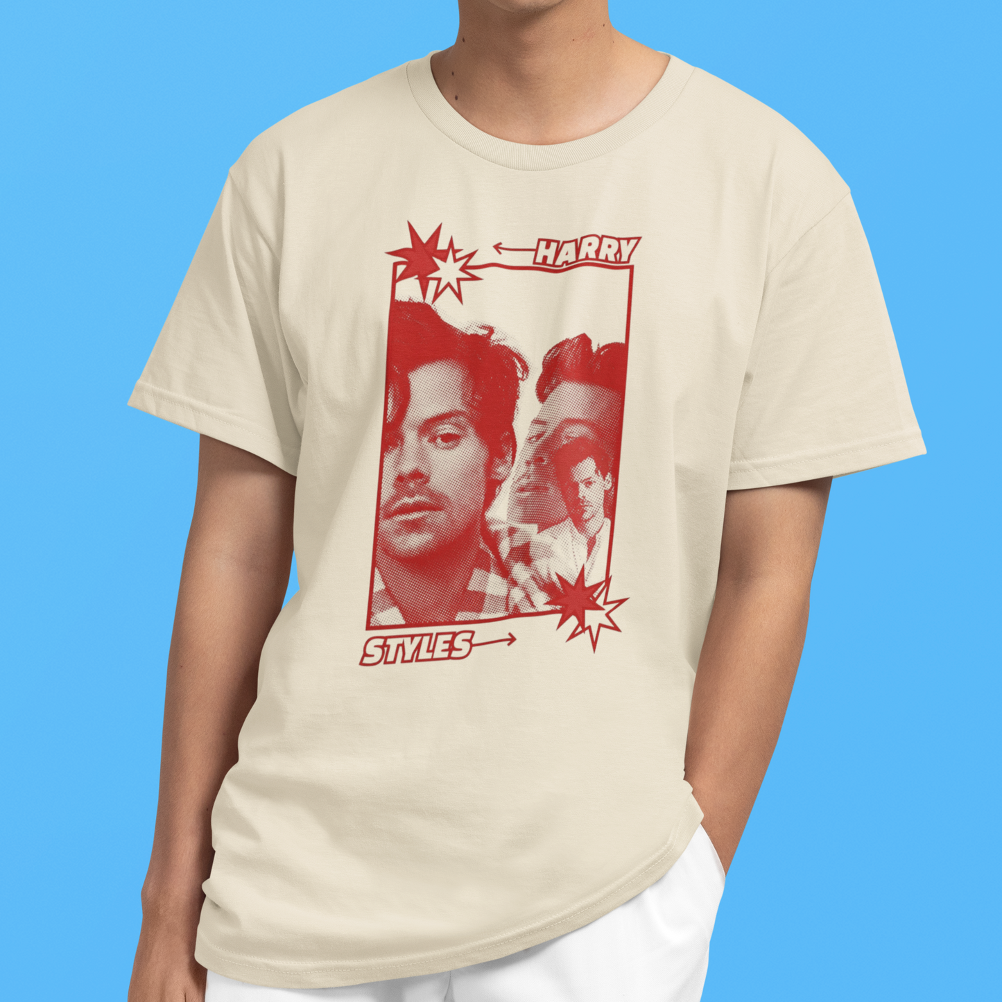 Camiseta Básica Harry Styles Red Graphic