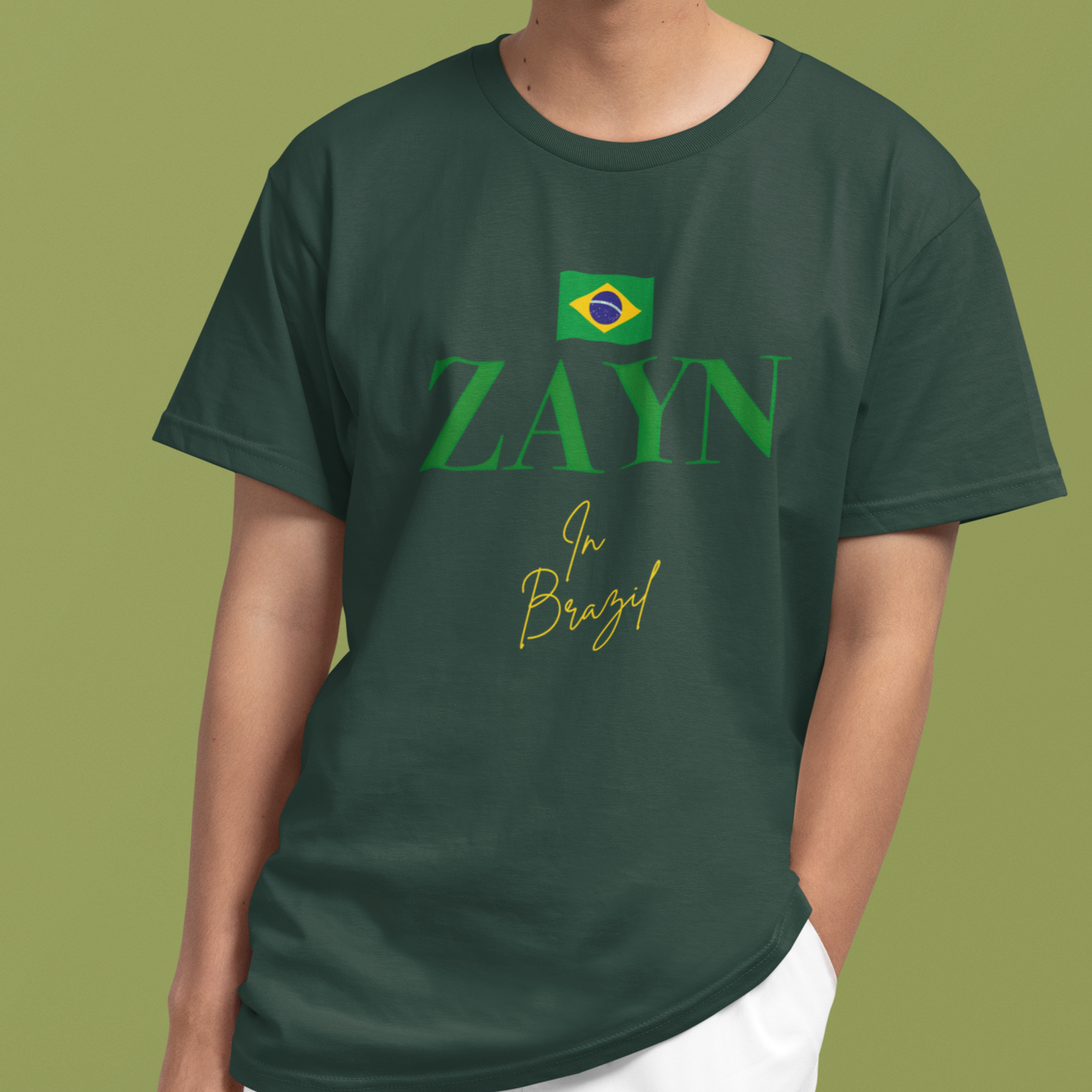 Camiseta Básica Zayn Malik In Brazil Logo