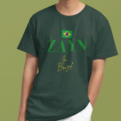 Camiseta Básica Zayn Malik In Brazil Logo