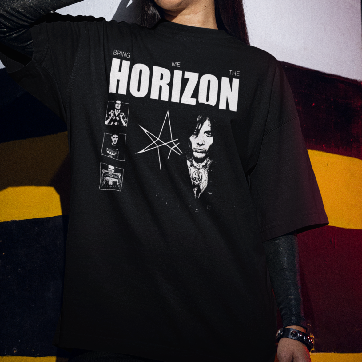 Camiseta Básica Bring Me The Horizon Photo P&B