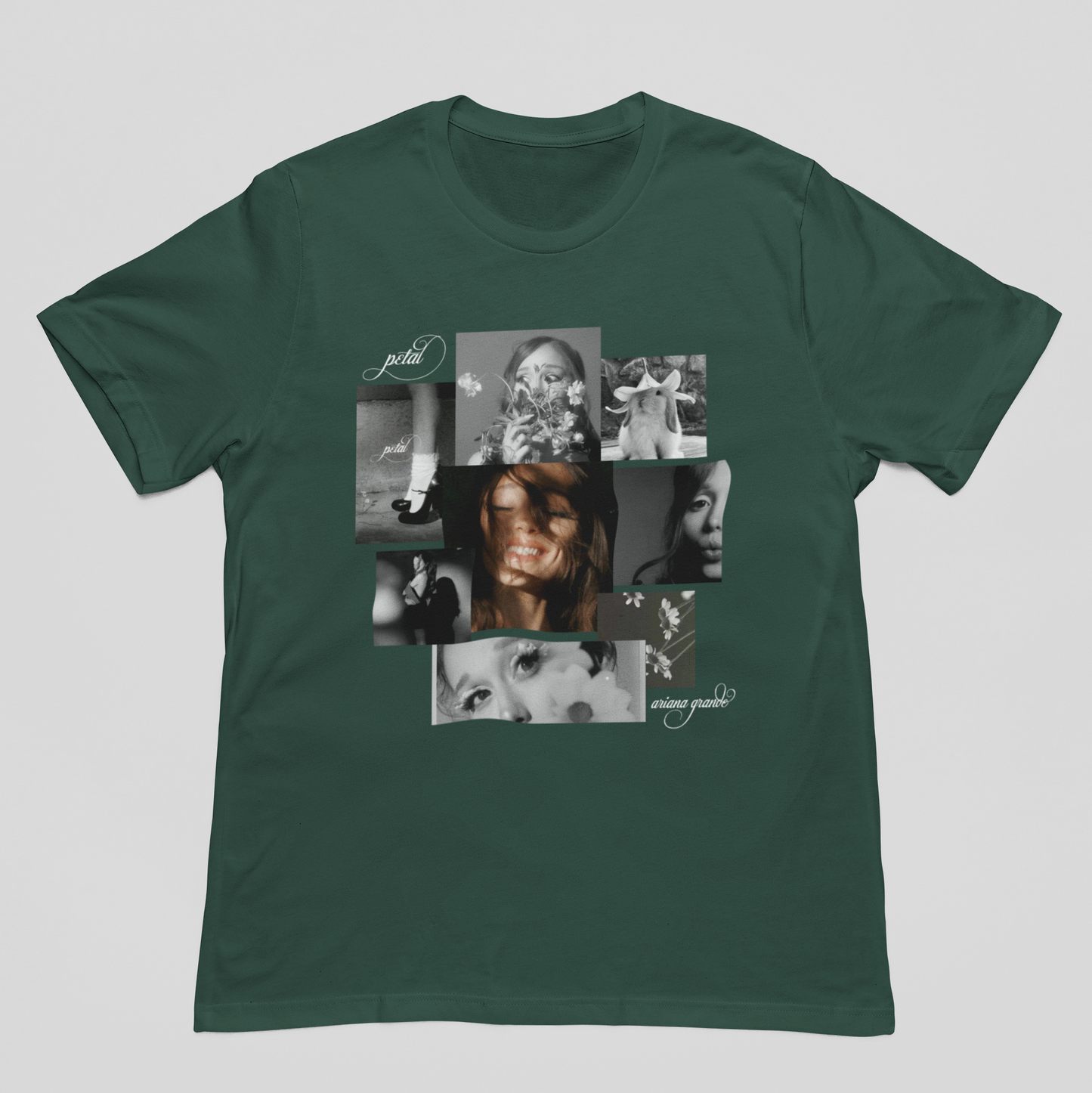 Camiseta Básica Ariana Grande Collage New Album