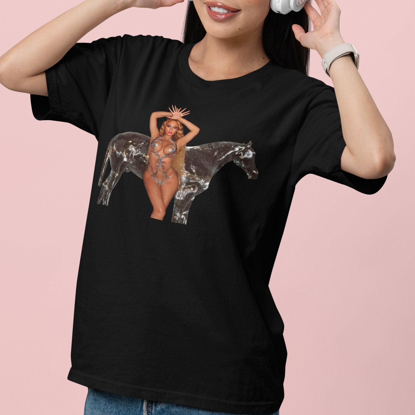 Camiseta Básica Beyonce Renaissance Horse