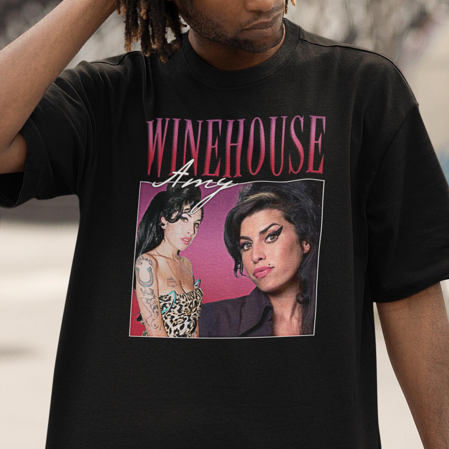 Camiseta Básica Amy Winehouse Graphic Retro