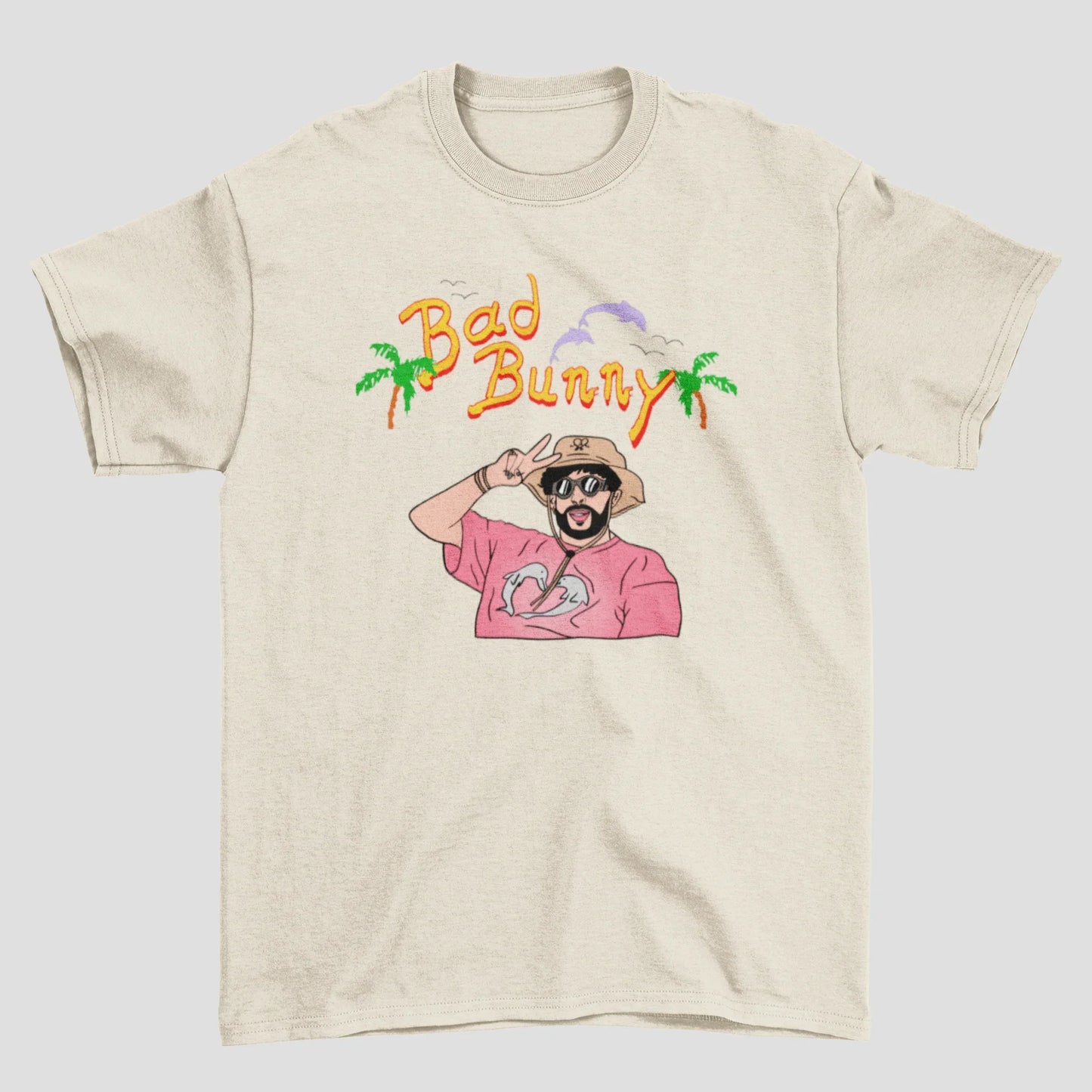 Camiseta Básica Bad Bunny Cartoon