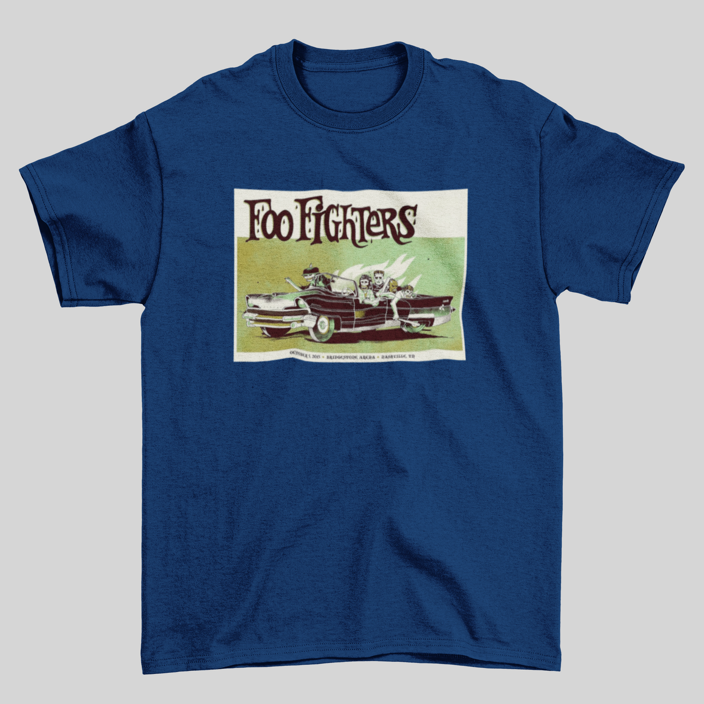 Camiseta Básica Foo Fighters Car Graphic
