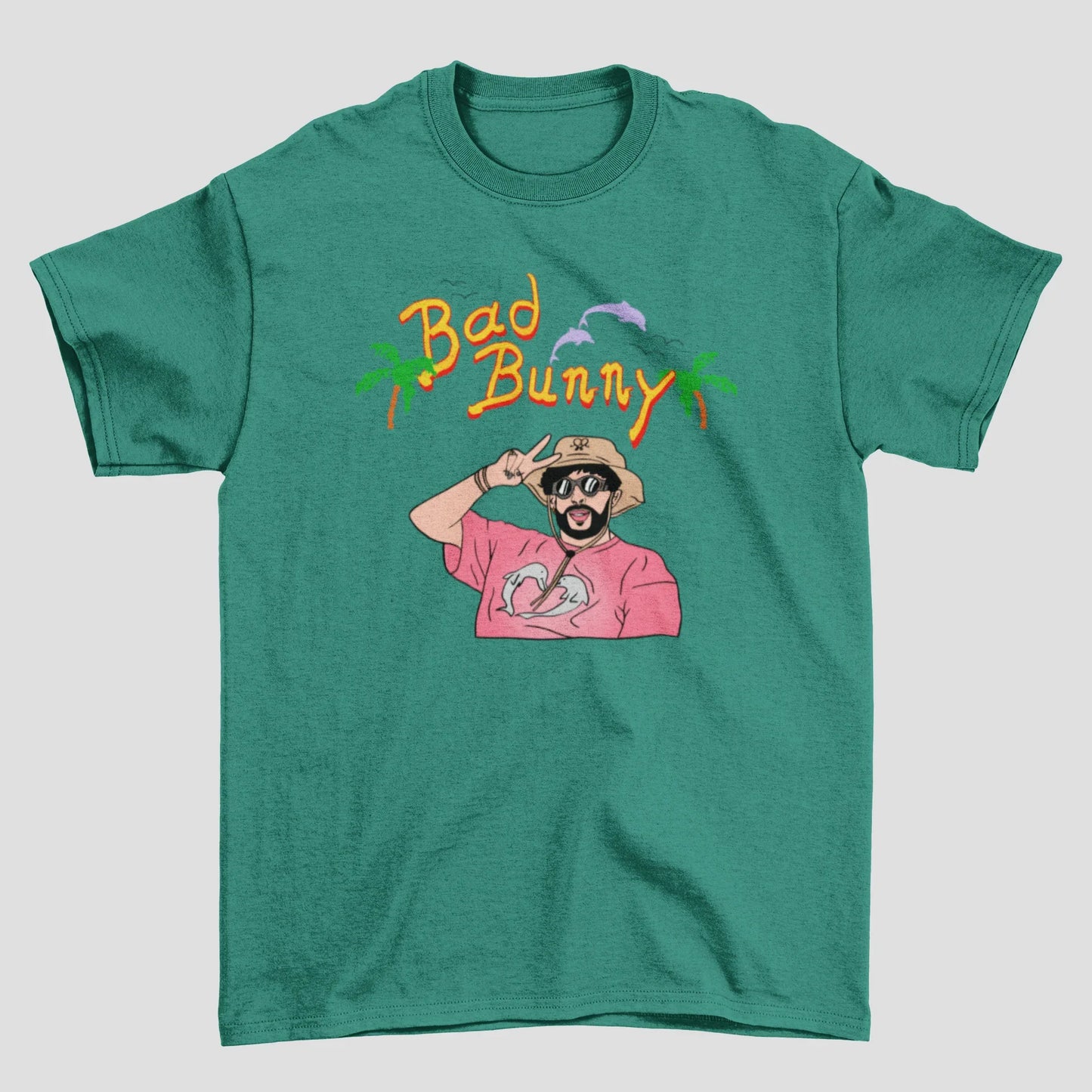 Camiseta Básica Bad Bunny Cartoon