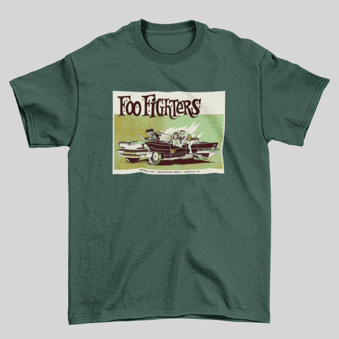 Camiseta Básica Foo Fighters Car Graphic