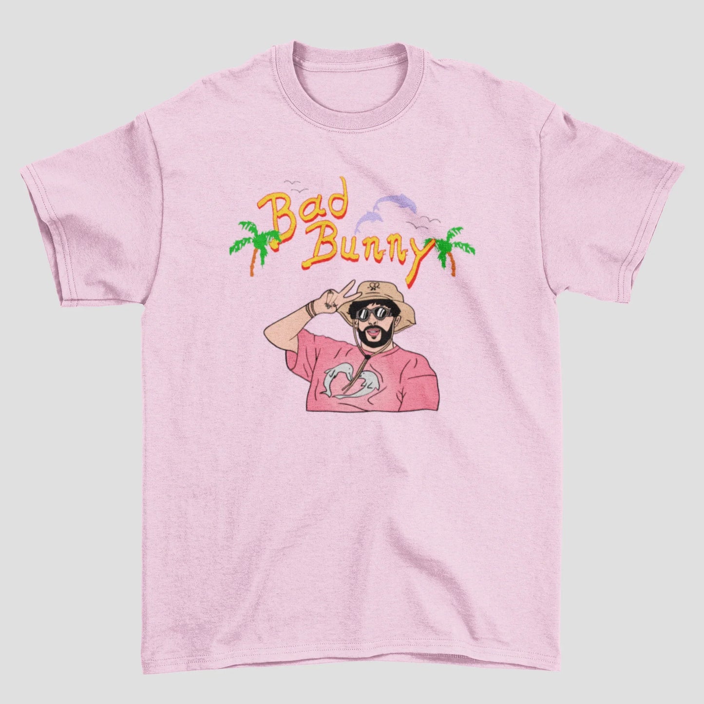 Camiseta Básica Bad Bunny Cartoon