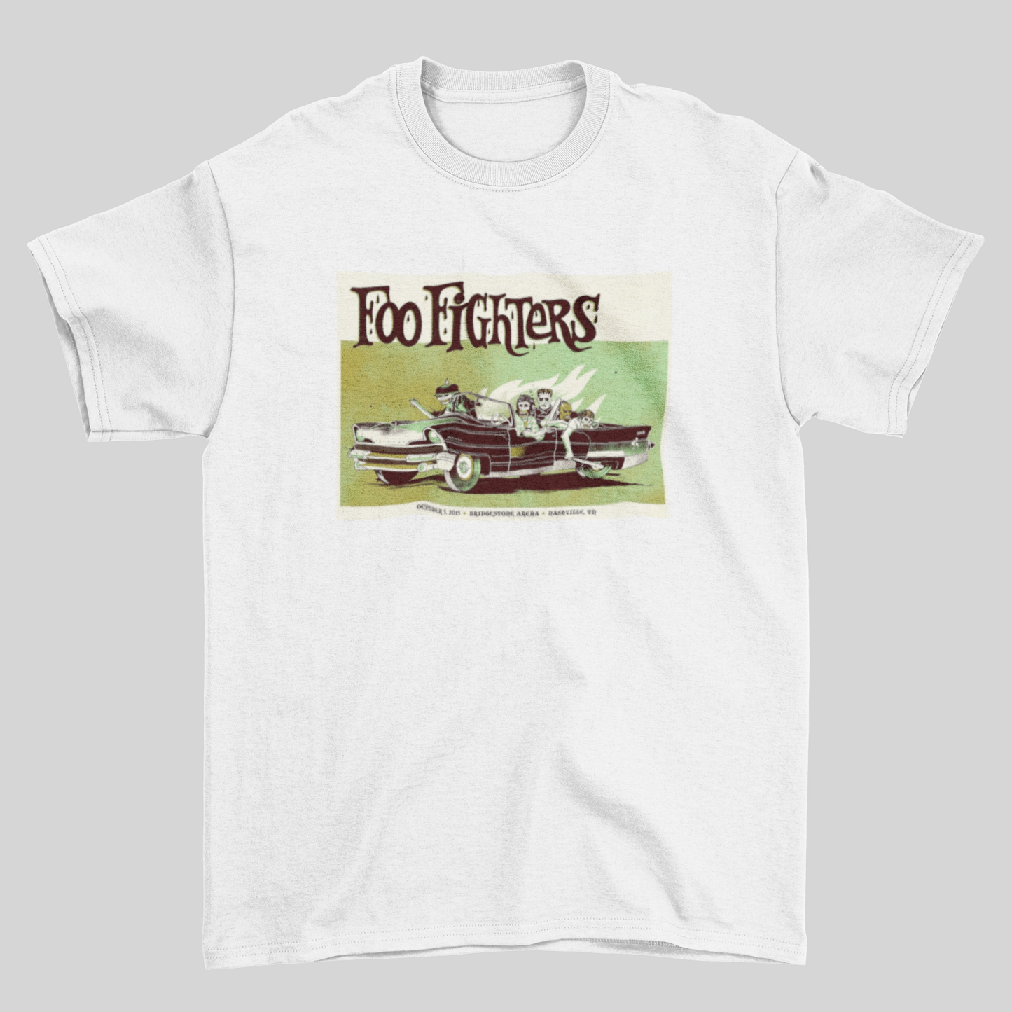 Camiseta Básica Foo Fighters Car Graphic