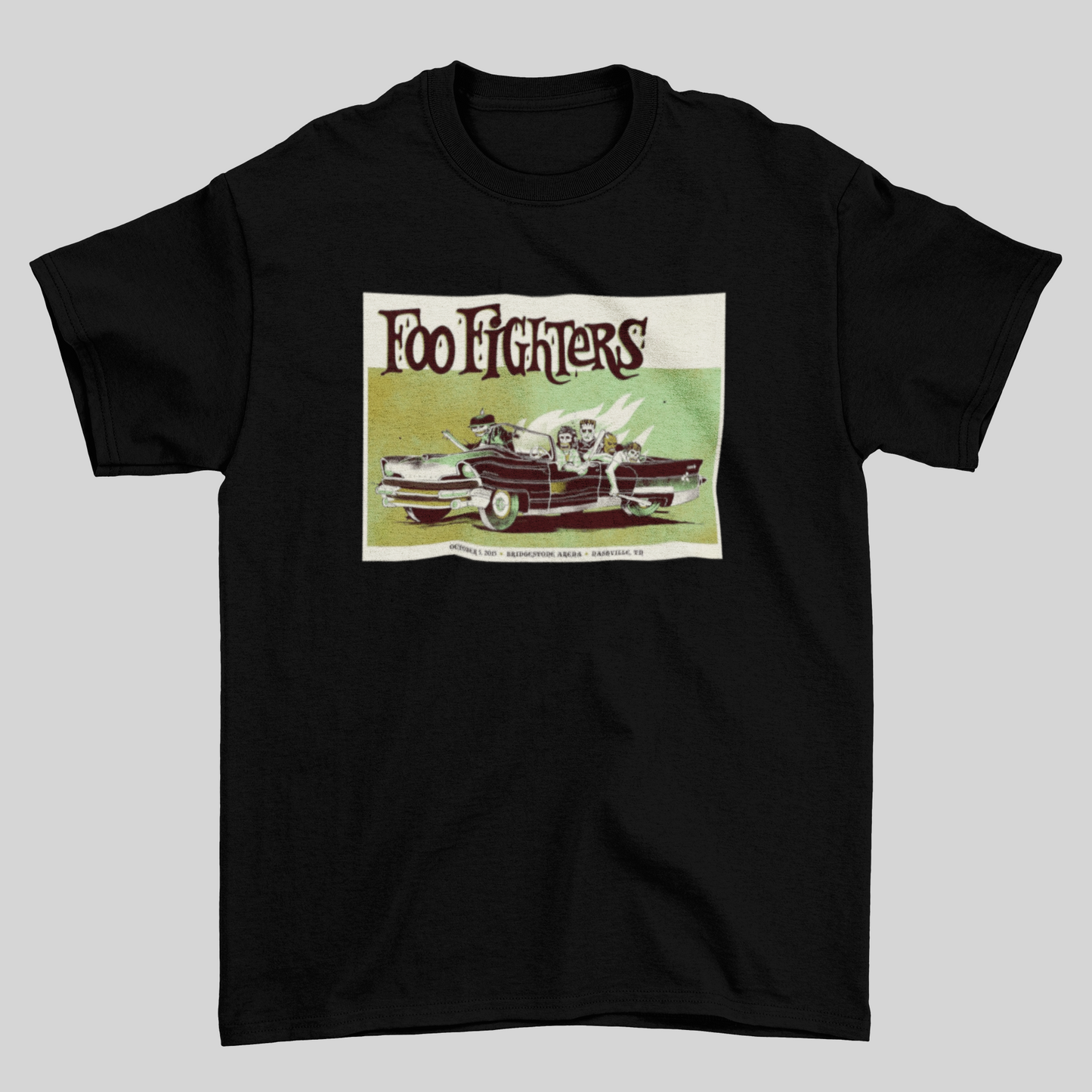 Camiseta Básica Foo Fighters Car Graphic