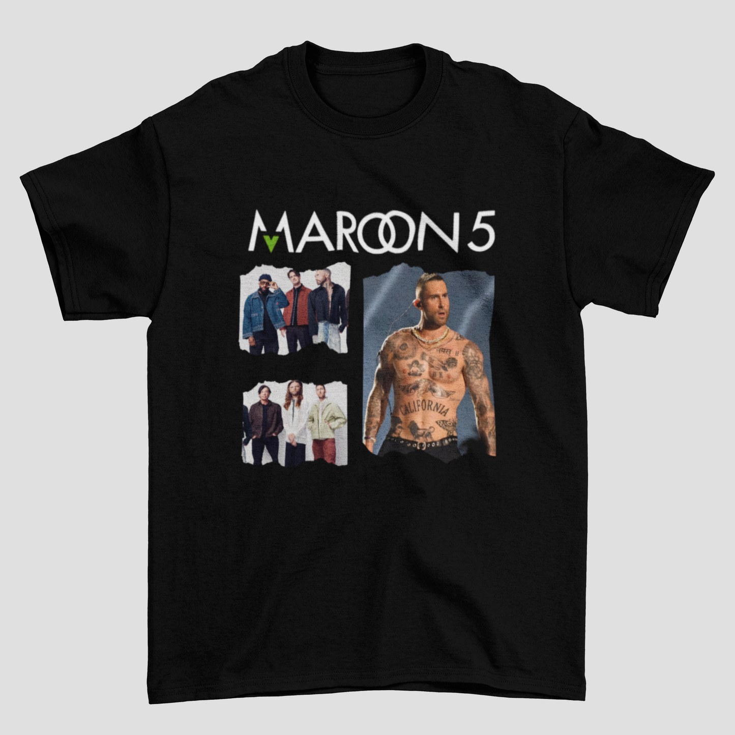 Camiseta Básica Maroon 5 Collage
