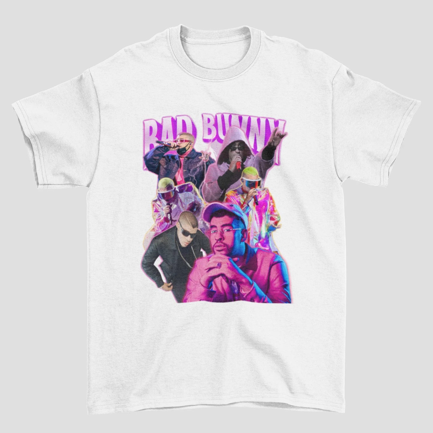 Camiseta Básica Bad Bunny Pink Style