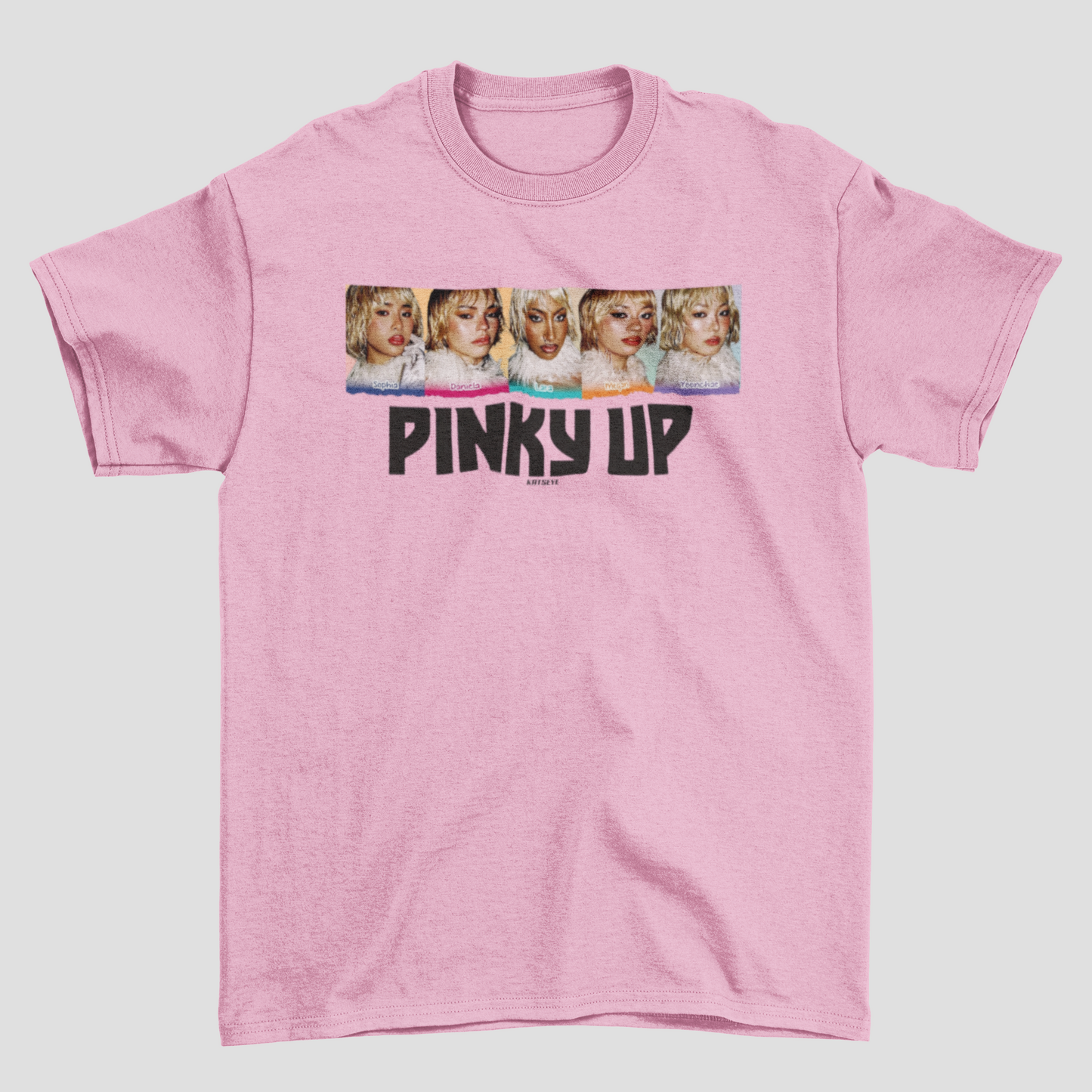 Camiseta Básica Katseye Collab Pinky Up