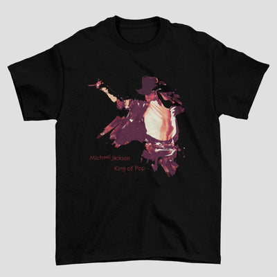 Camiseta Básica Michael Jackson Aquarela