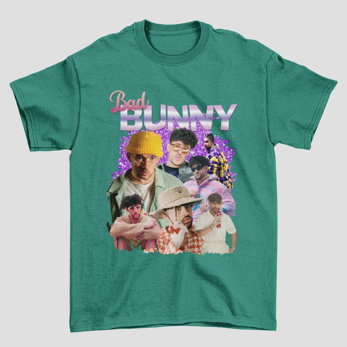 Camiseta Básica Bad Bunny Faces