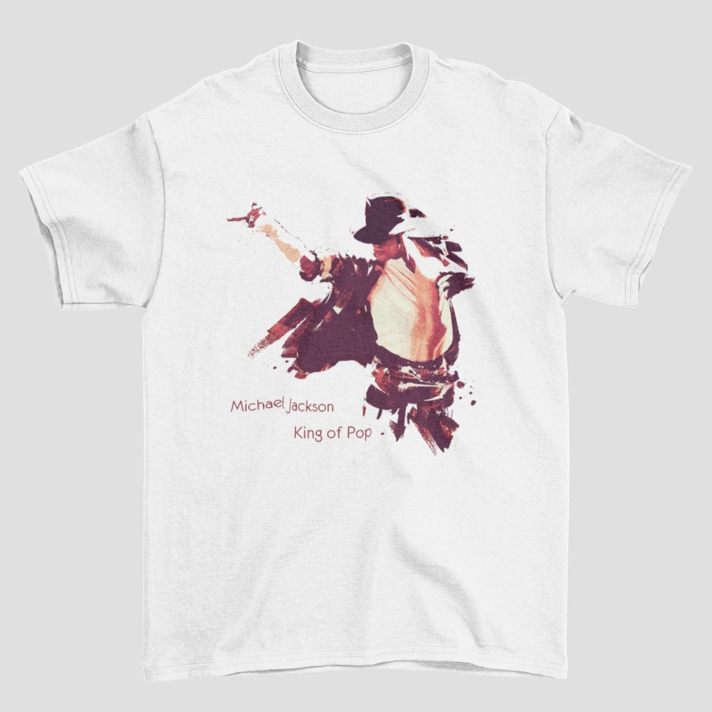Camiseta Básica Michael Jackson Aquarela
