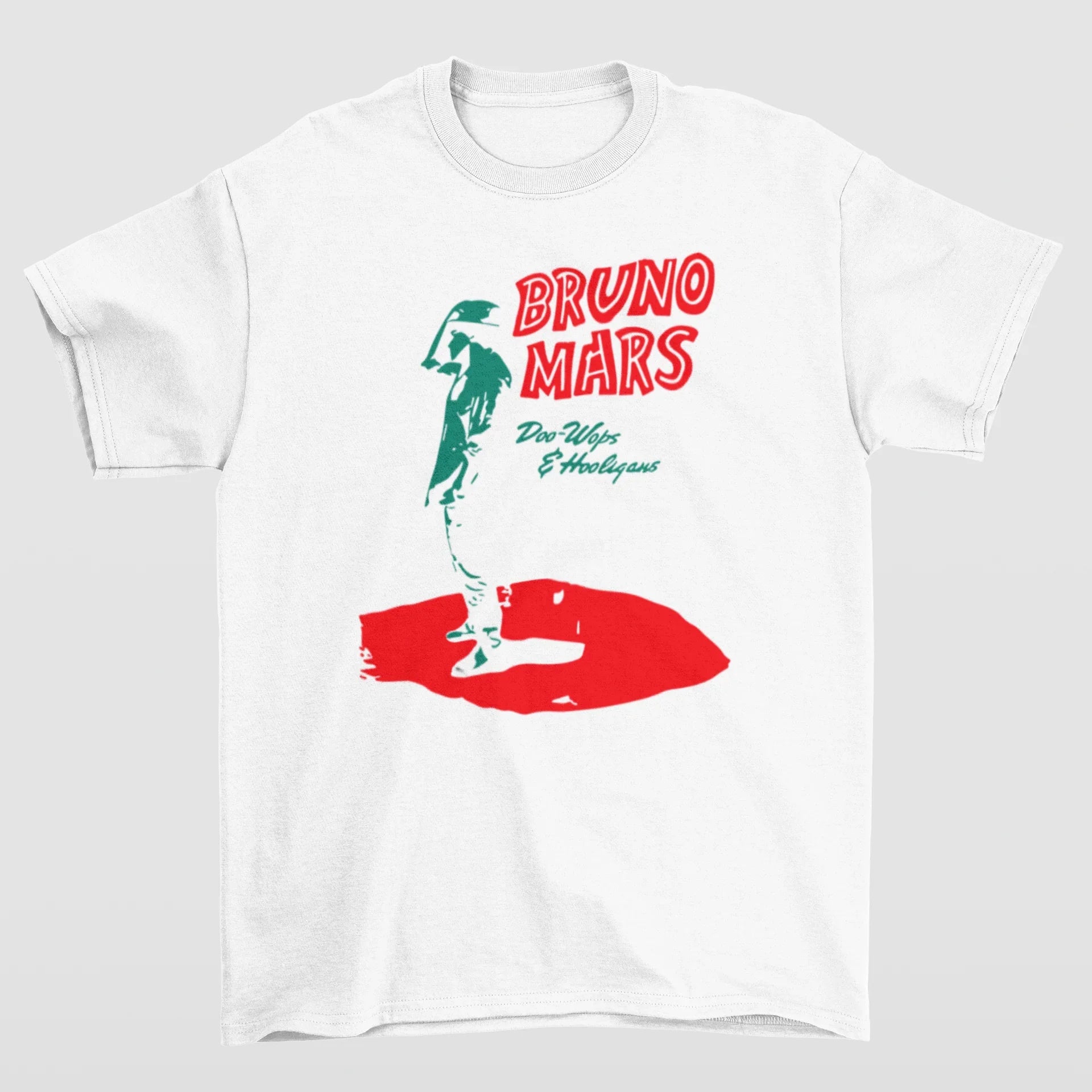 Camiseta Básica Bruno Mars Doo-Woops- BRANCO