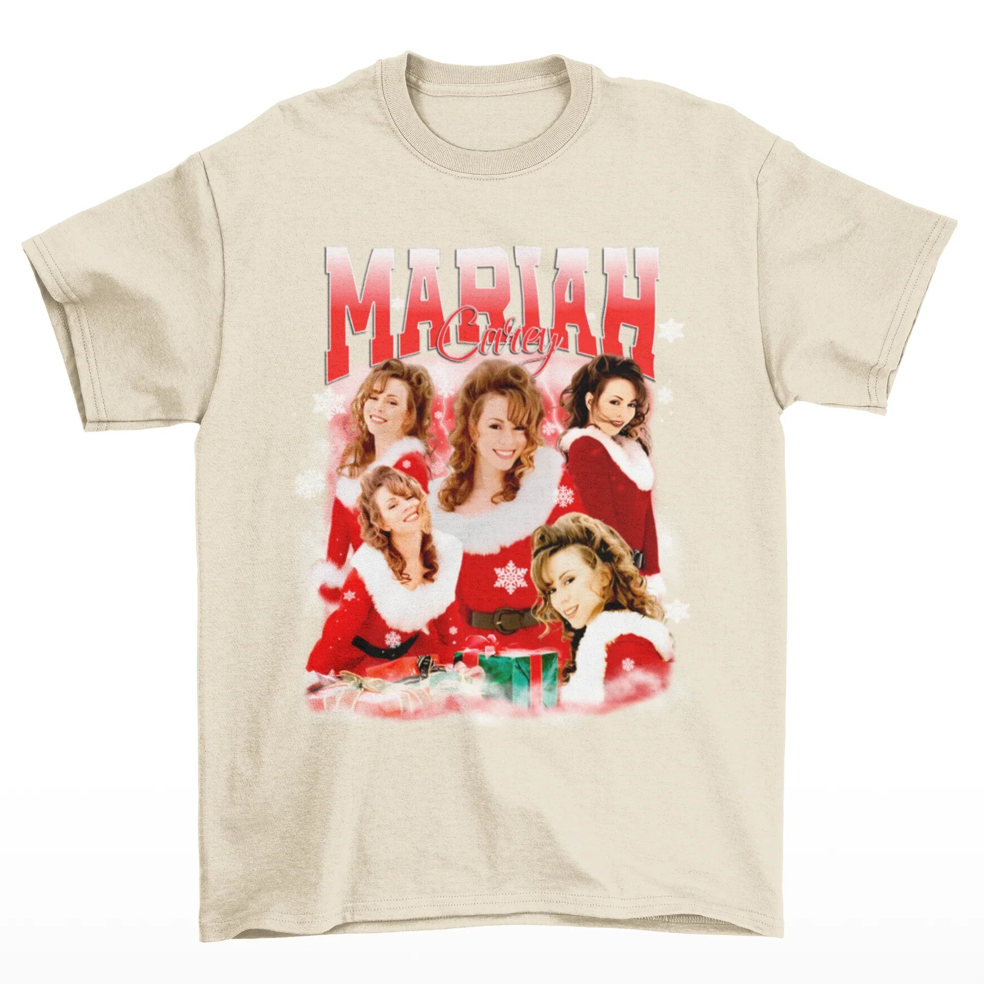Camiseta Básica Christmas Mariah Carey- pérola