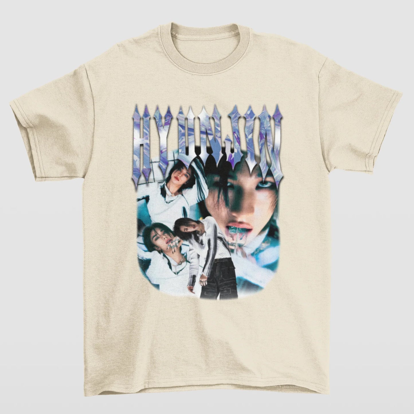 Camiseta Básica Stray Kids Hyunjin Graphic Collab
