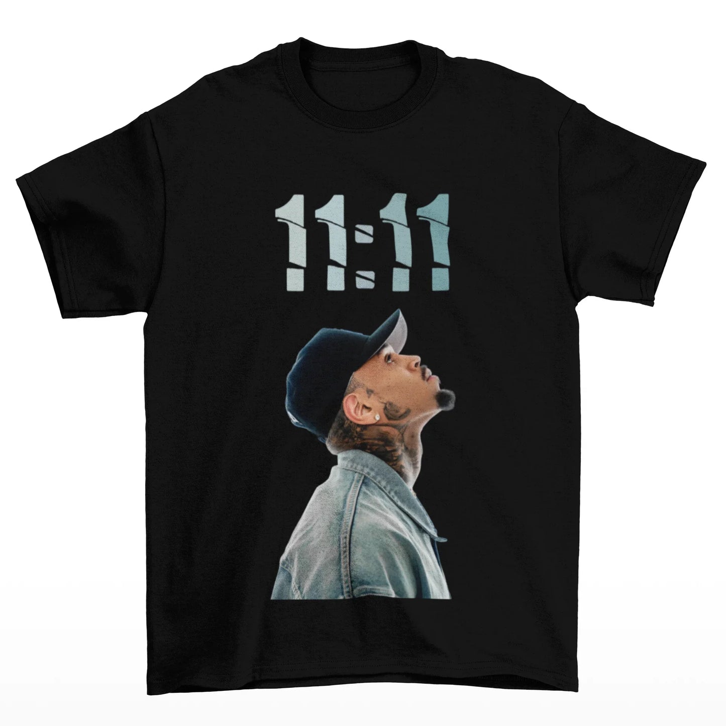 Camiseta Básica Chris Brown 11:11- PRETO