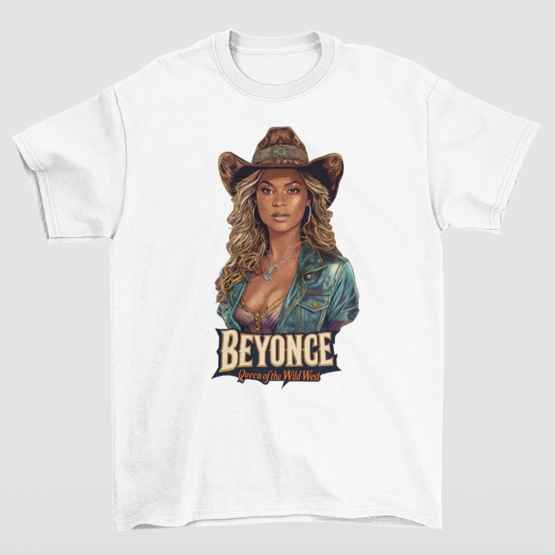 Camiseta Básica Beyoncé Wild West - branco