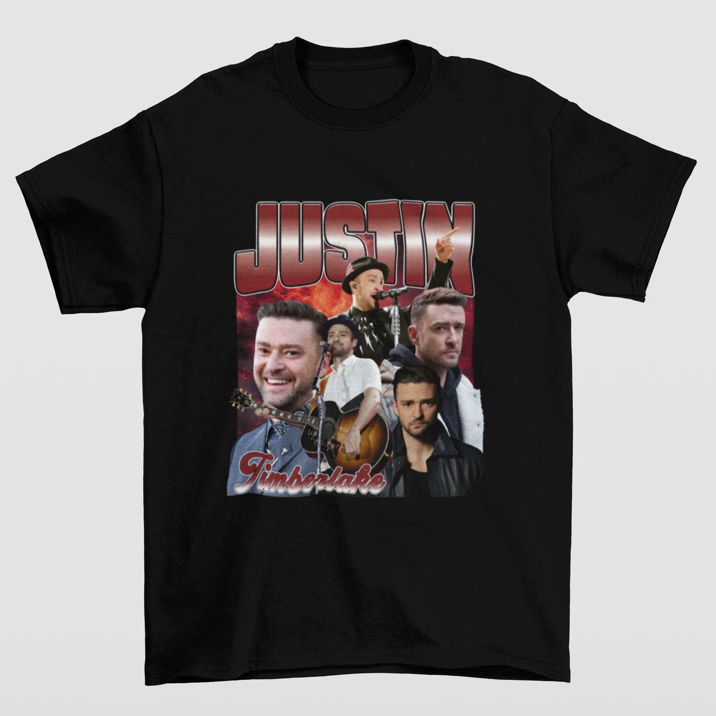 Camiseta Básica Justin Timberlake Retro Vintage