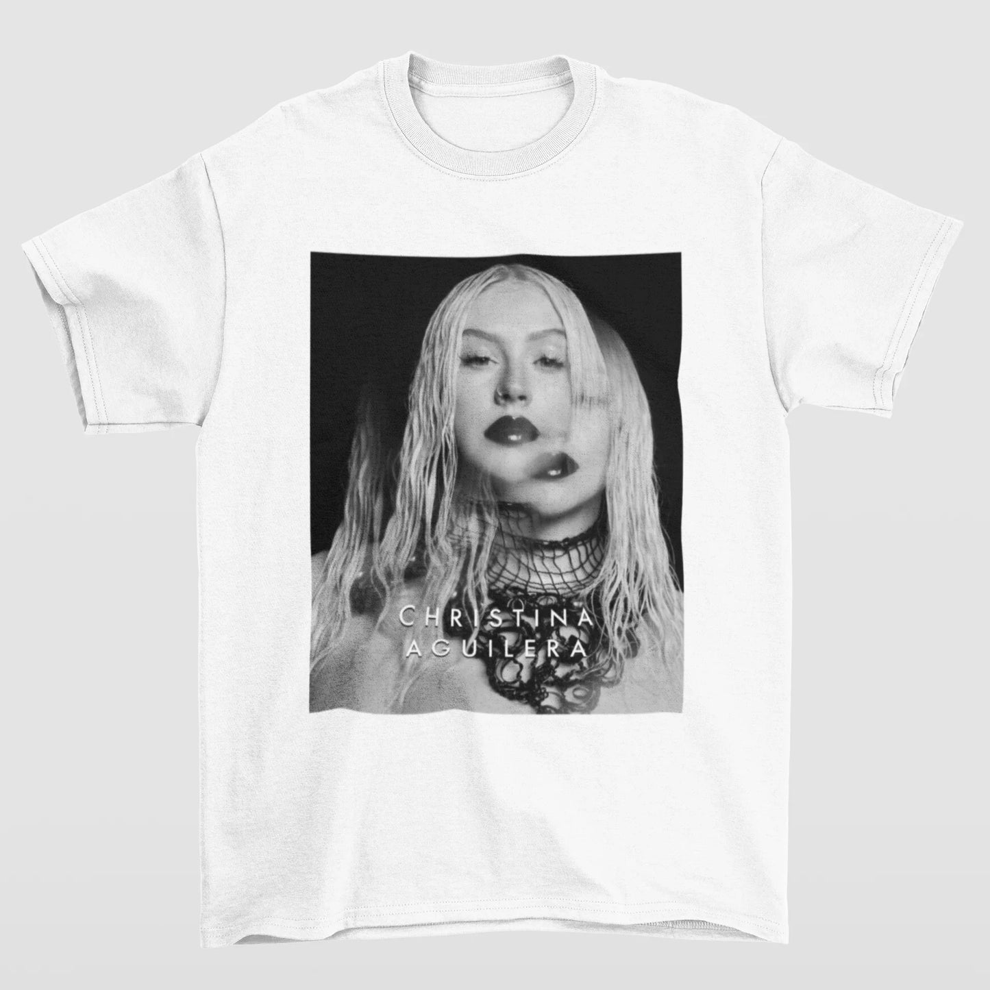 Camiseta Básica Christina Aguilera Singer- BRANCO