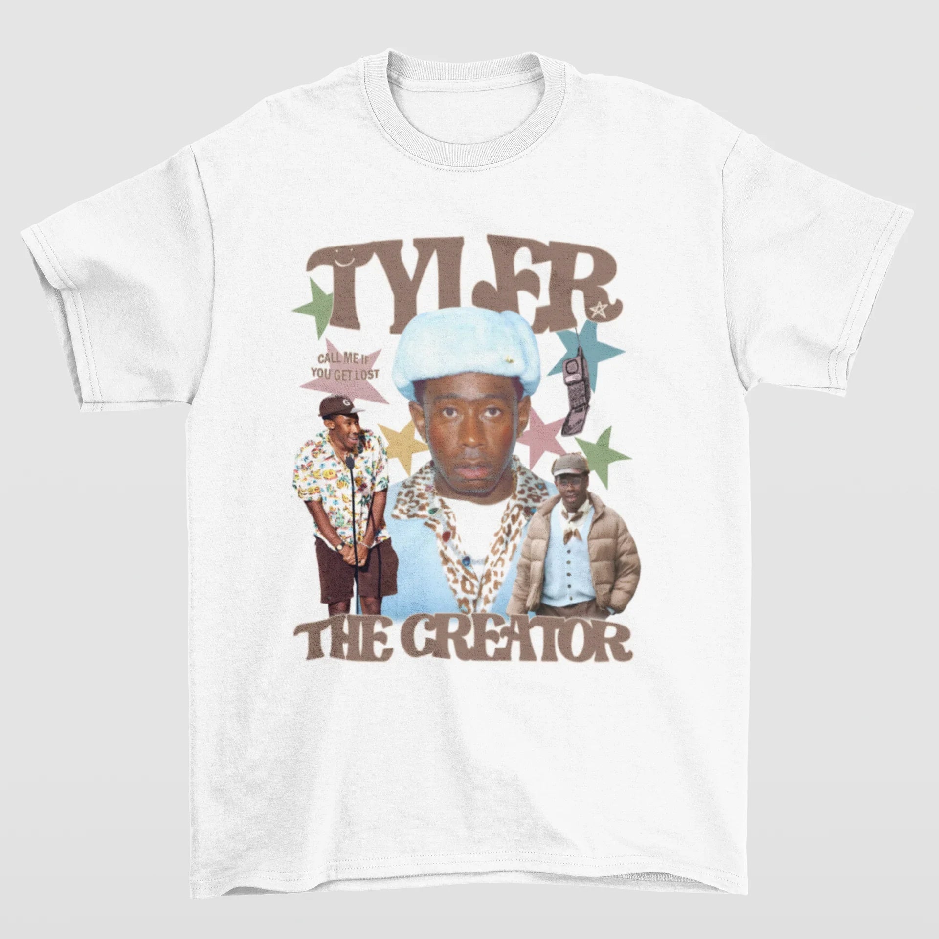 Camiseta Básica Tyler The Creator Vintage 90's- branco