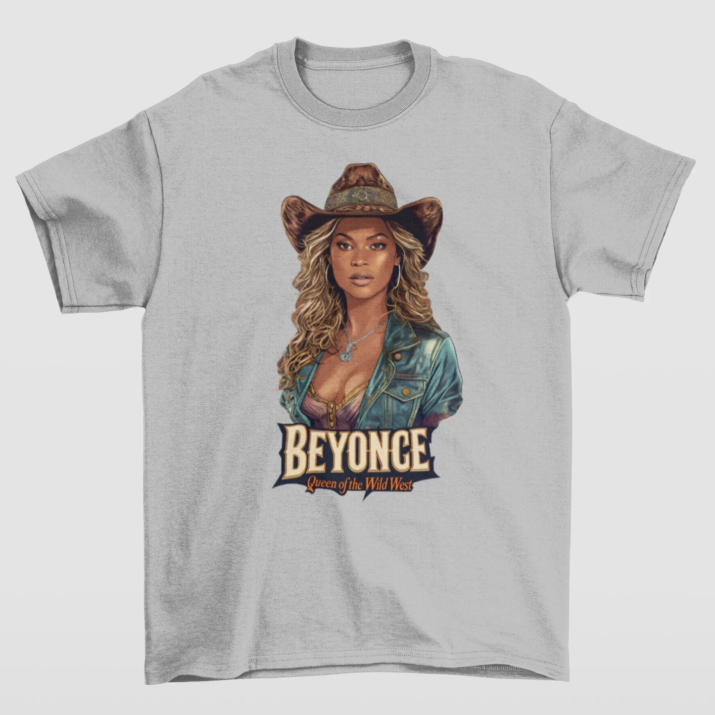 Camiseta Básica Beyoncé Wild West - cinza
