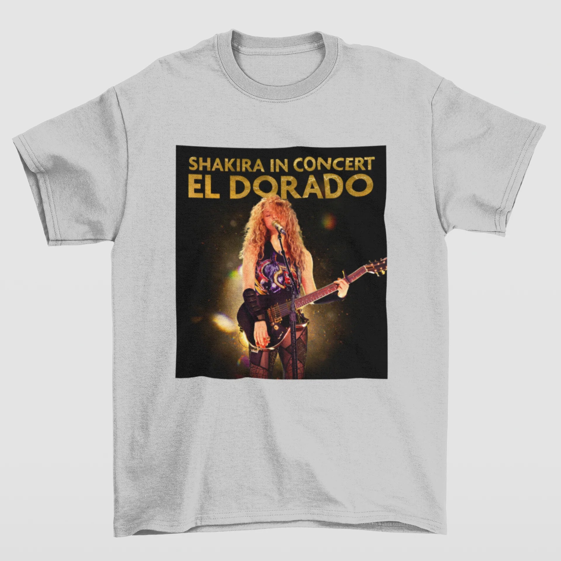 Camiseta Básica Shakira In Concert- cinza